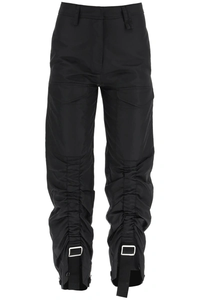 Simone Rocha Adjustable Satin Cargo Pants In Black