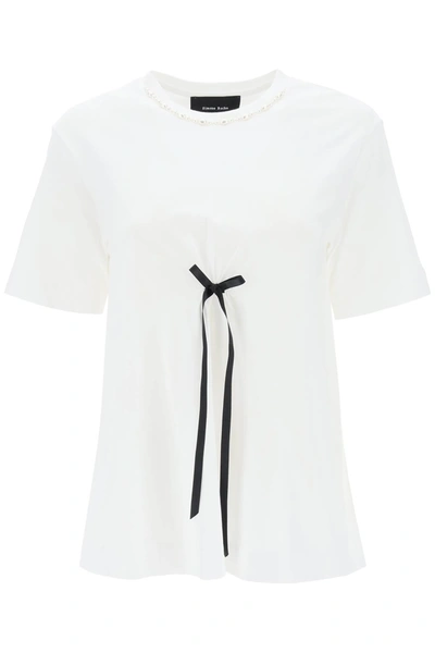 SIMONE ROCHA SIMONE ROCHA A LINE T SHIRT WITH BOW DETAIL