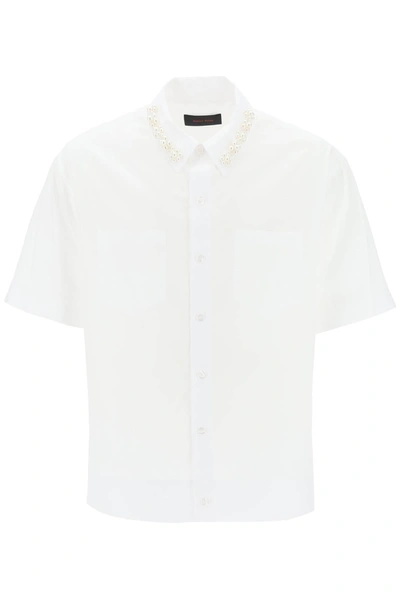 SIMONE ROCHA SIMONE ROCHA OVERSIZE SHIRT WITH PEARLS