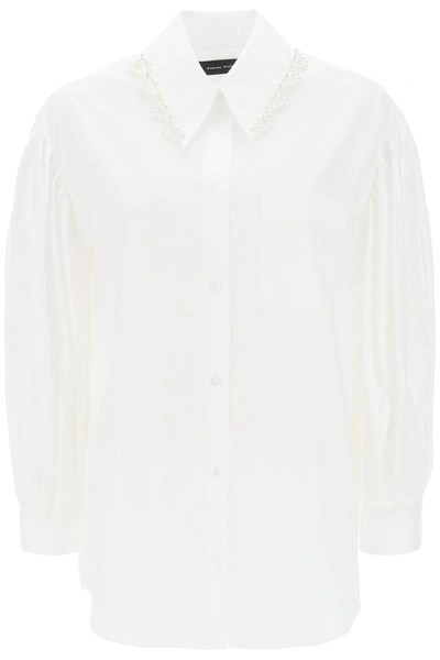 Simone Rocha Puff Sleeve Shirt With Embellishment In White