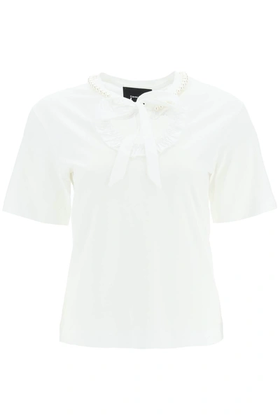 Simone Rocha T-shirt With Heart-shaped Cut-out In White