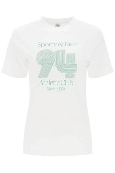 Sporty And Rich 94 Athletic Club T-shirt In White | ModeSens
