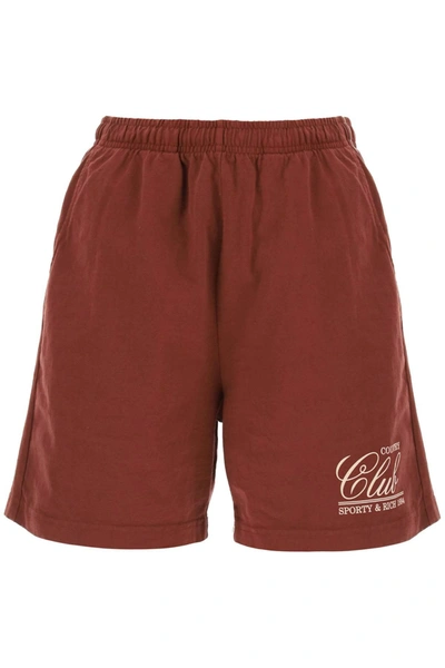 Sporty And Rich Sporty & Rich '94 Country Club' Gym Shorts In Brown