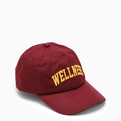 Sporty And Rich Wellness Ivy Cotton Baseball Cap In Bordeaux