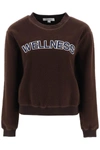 SPORTY AND RICH SPORTY RICH SHERPA FLEECE CREW NECK SWEATSHIRT