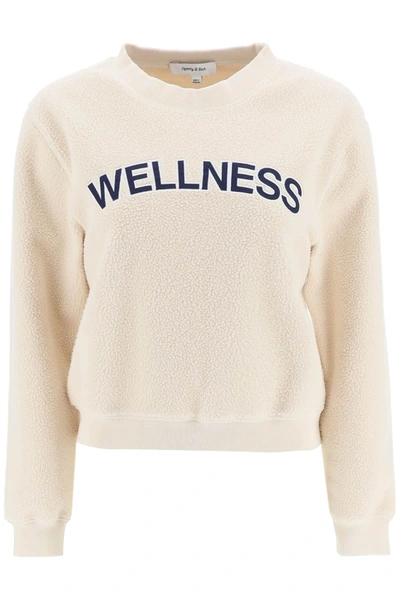 Sporty And Rich Sporty & Rich Sherpa Wellness Crewneck Sweatshirt In Cream