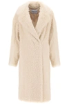 Stand Studio Off-white Nicole Faux-fur Coat In Beige