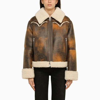 Stand Studio Women's Lessie Faux Shearling Jacket In Brown