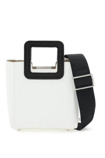 Staud Mini Shirley Handbag In White,black
