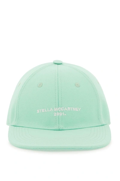 Stella Mccartney Baseball Cap With Embroidery In Green