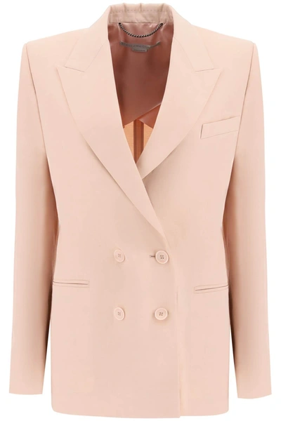 Stella Mccartney Peak-lapels Double-breasted Blazer In Pink