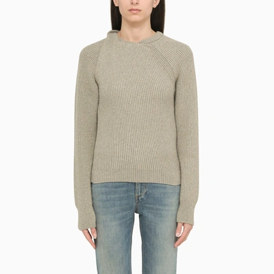 Stella Mccartney Gray Shifting Knot Sweater In Pewter
