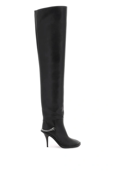 Stella Mccartney Stella Mc Cartney Ryder Cuissard Boots With Stiletto Heel In Black