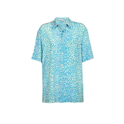 Stella Mccartney Short Sleeves Blouse In Blue