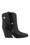 Stella Mccartney Cloudy Alter Mat Star Embroidery Cowboy Boots In Black Stone (black)