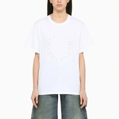 Stella Mccartney White T-shirt With Diamond Logo