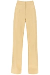 Stella Mccartney Wide Leg Pants In Vegan Leather In Beige