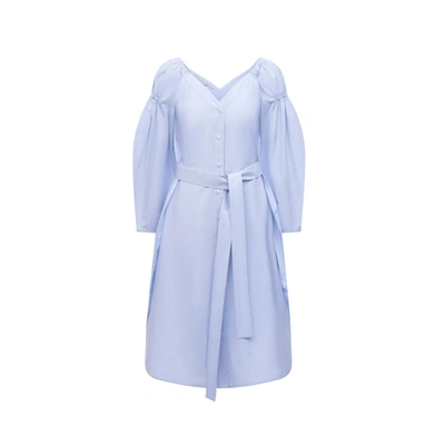 Stella Mccartney Cotton Dress In Light Blue