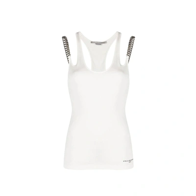 Stella Mccartney Chain-strap Cotton Tank Top In White