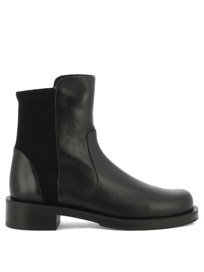 Stuart Weitzman Elastic Band High Ankle Boots In Black