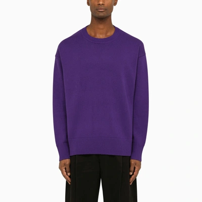 Studio Nicholson Wool Blend Iris Sweater In Purple