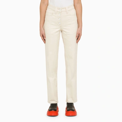 SUNNEI SUNNEI REGULAR CREAM COTTON JEANS