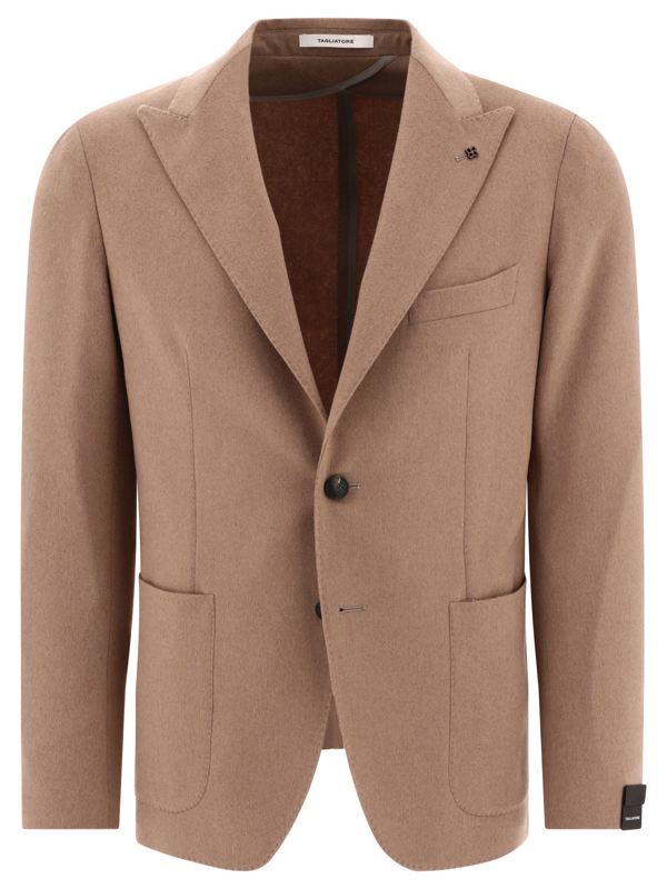 Tagliatore logo-charm double-breasted blazer - Neutrals