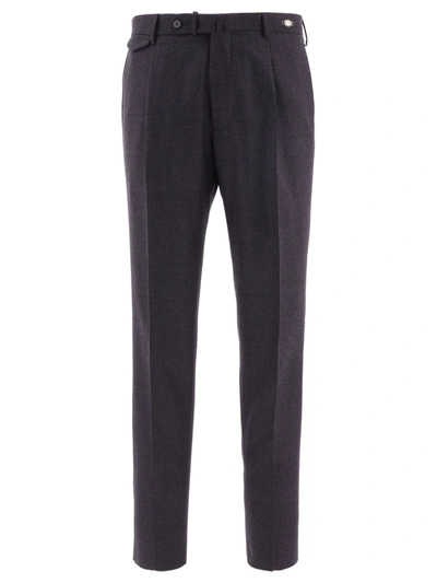 Tagliatore Wool Tailored Trousers In Grey
