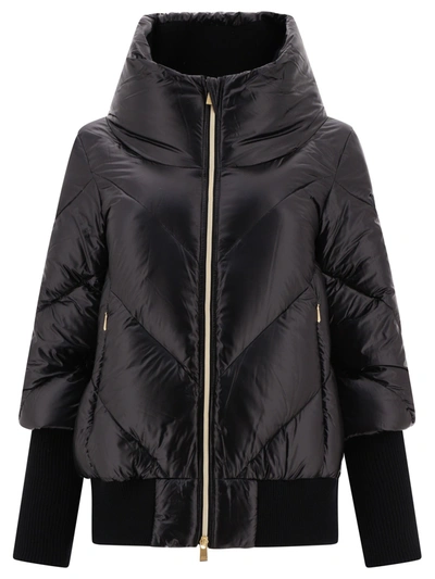 Tatras Down Jacket With Knit Cuffs In Black