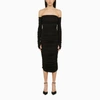 The Andamane Draped Jersey Dress In Black