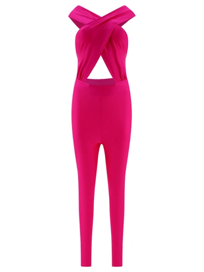 The Andamane Hola Shiny Stretch Lycra Jumpsuit In Multicolour