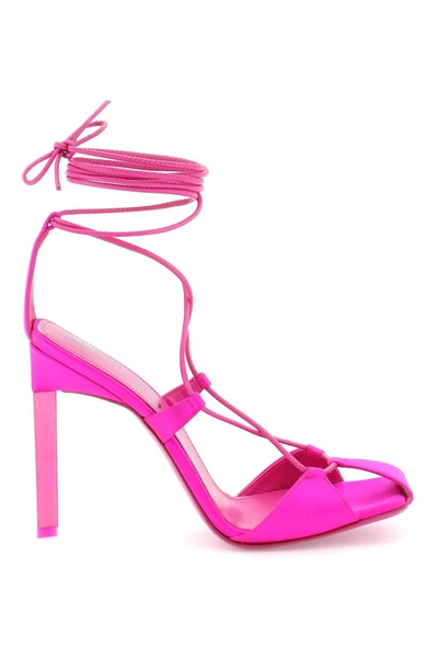 Attico Adele Lace-up Pumps In Fuchsia