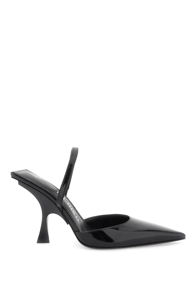 Attico Faux Leather Slingback Pumps In Black