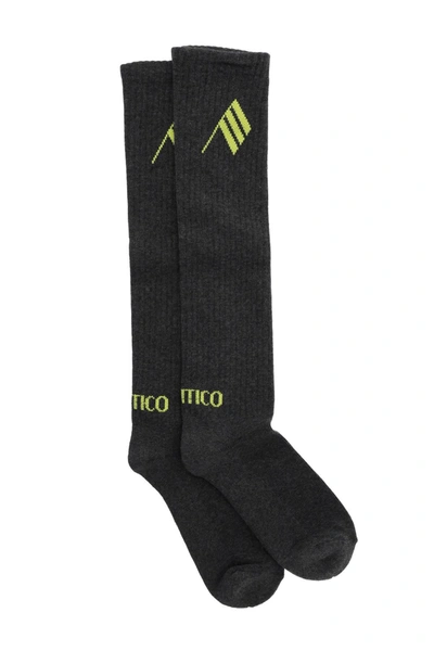 Attico The  Logo Intarsia Stretch Socks In Mixed Colours