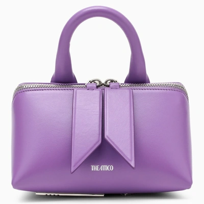 Attico Friday Mini Leather Crossbody Bag In Purple