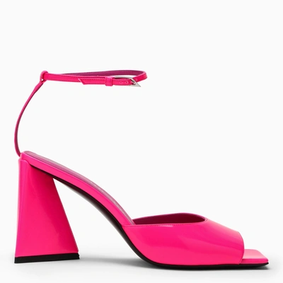 Attico Piper 85 Patent Leather Sandals In Pink