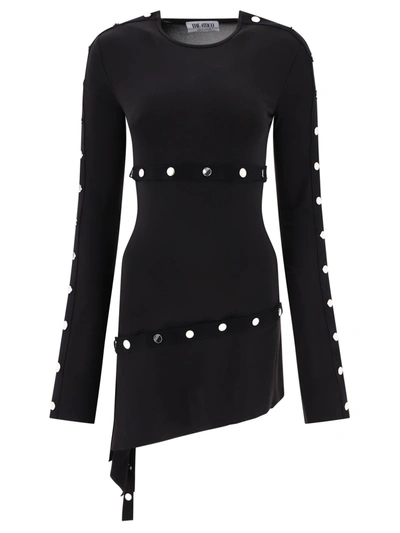 ATTICO THE ATTICO STUDDED ASYMMETRIC DRESS