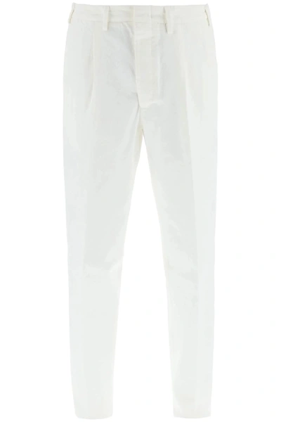 THE GIGI THE GIGI 'TONGAT' DENIM CHINO PANTS  WHITE COTTON