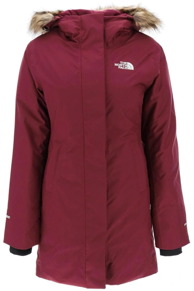 The North Face Arctic Parka With Eco-fur Trimmed Hood In Boysenberry (purple)