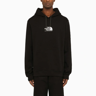 The North Face Logo Printed Drawstring Hoodie In Black