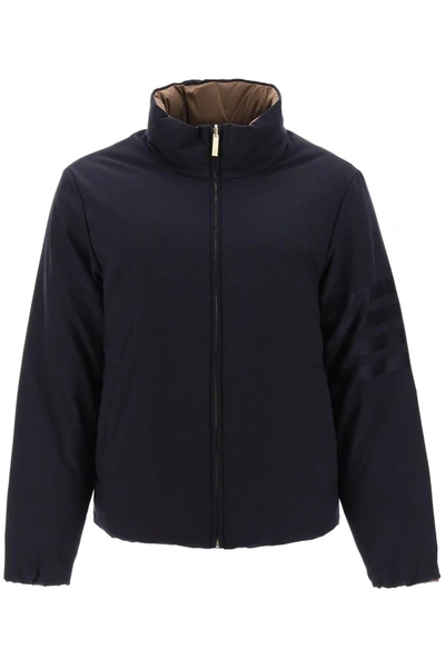 Thom Browne Reversible Down-feather Puffer Jacket In Blue