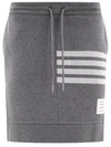 Thom Browne 4-bar Stripe Miniskirt In Grey