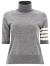 Thom Browne Virgin-wool Turtleneck Jumper In Grey