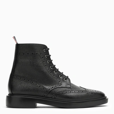 Thom Browne Black Classic Wingtip Boot