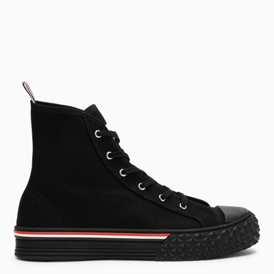 Thom Browne High-top-sneakers Mit Rwb-streifen In Black