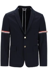 THOM BROWNE THOM BROWNE DECONSTRUCTED JACKET WITH TRICOLOR BANDS