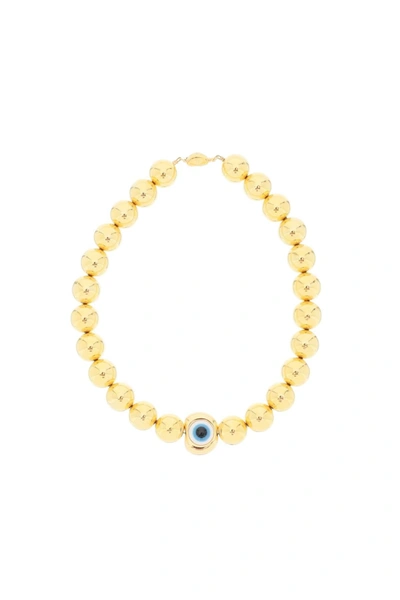 Timeless Pearly Ball Necklace In Gold