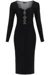 Tom Ford Knitted Midi Dress With Cut-outs In Black