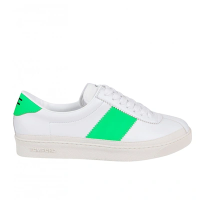 Tom Ford Leather Trainer In White