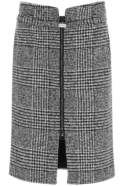 Tom Ford Prince Of Wales Skirt In Nero